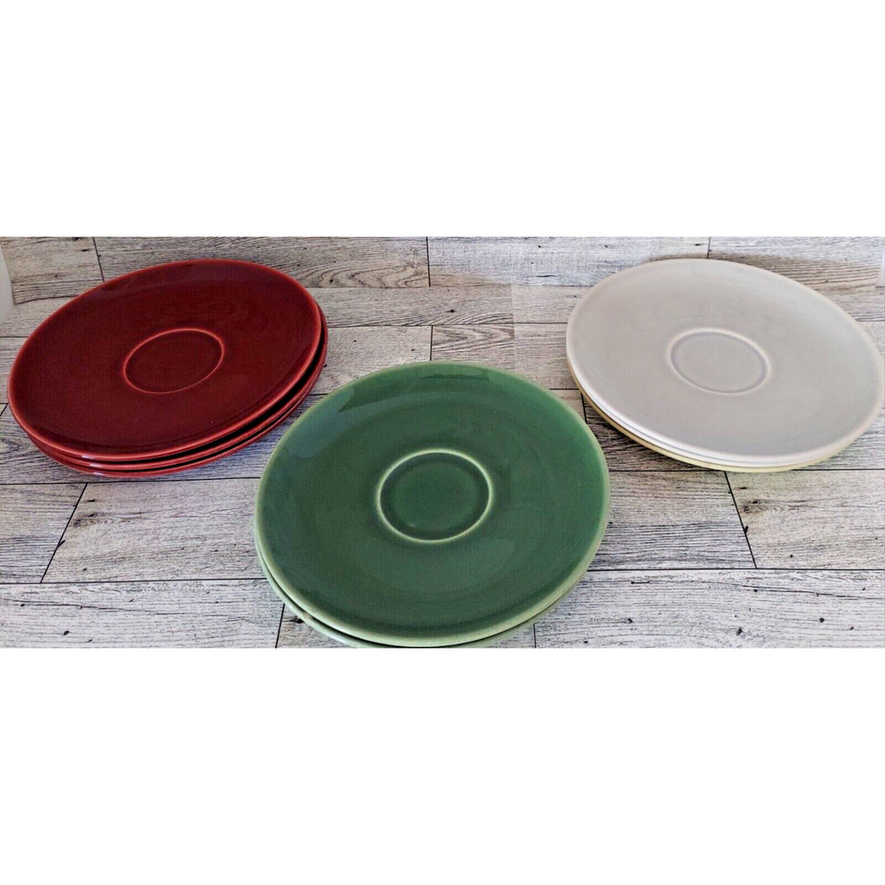 VTG Ballerina 6.25" Saucers Universal Oven Proof USA Mid-Century Lot Of 8 MCM
